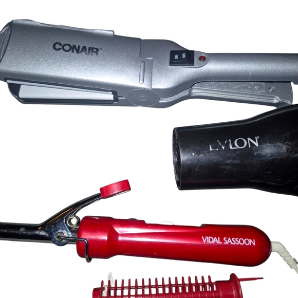 Revlon Blow Dryer Conair Flat Iron Vidal Sassoon Curling Iron - Picture 1 of 13